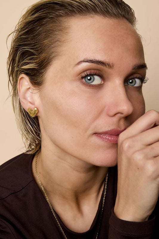 Lumé Simple Heart Stud Earrings for Daily Wear