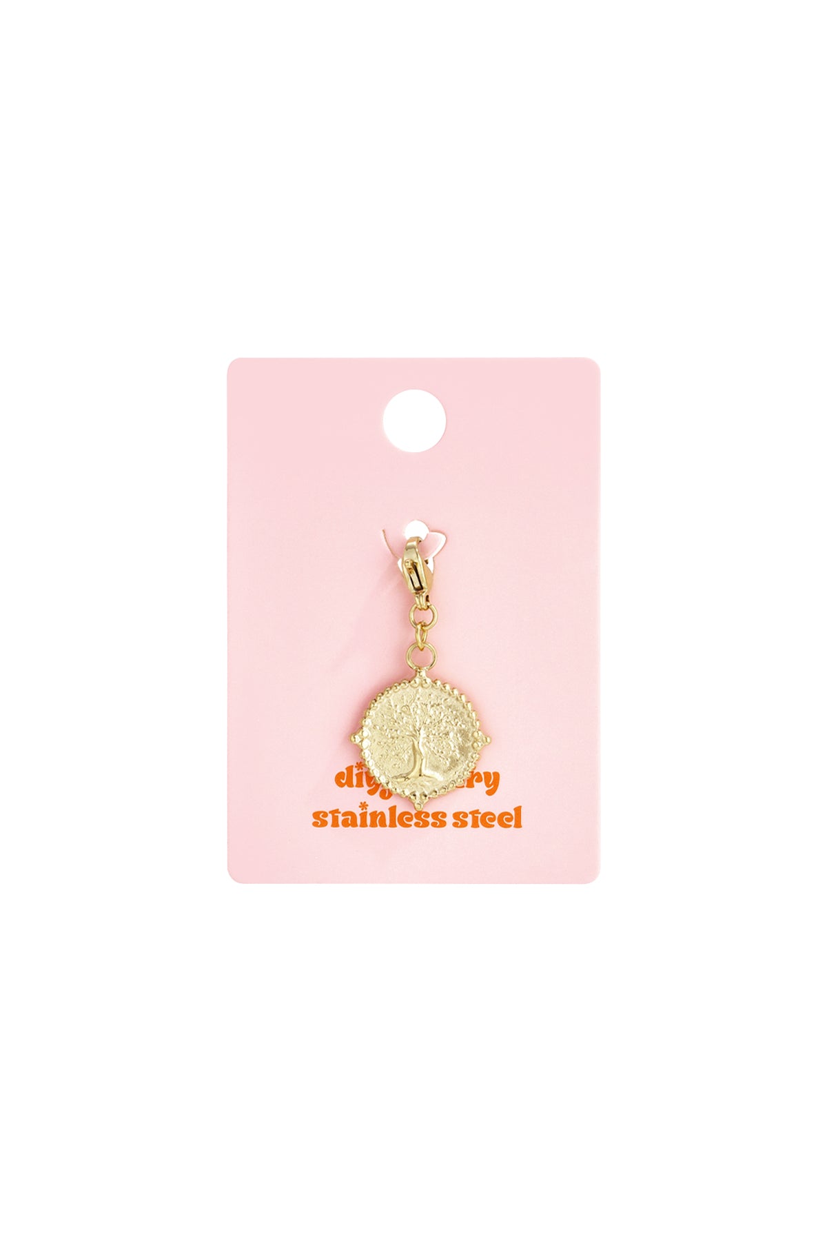 Sieraden bedel boom op muntje DIY