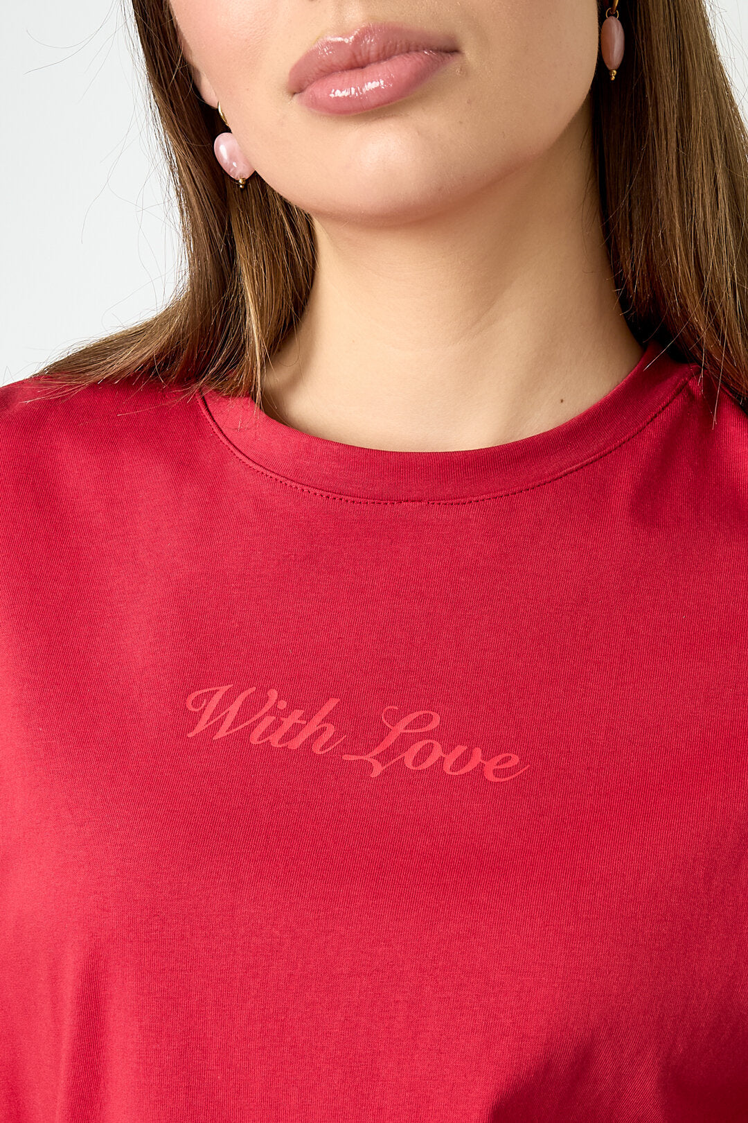 Gimme Comfortable Knitted Cotton T-Shirts in Pink and Red