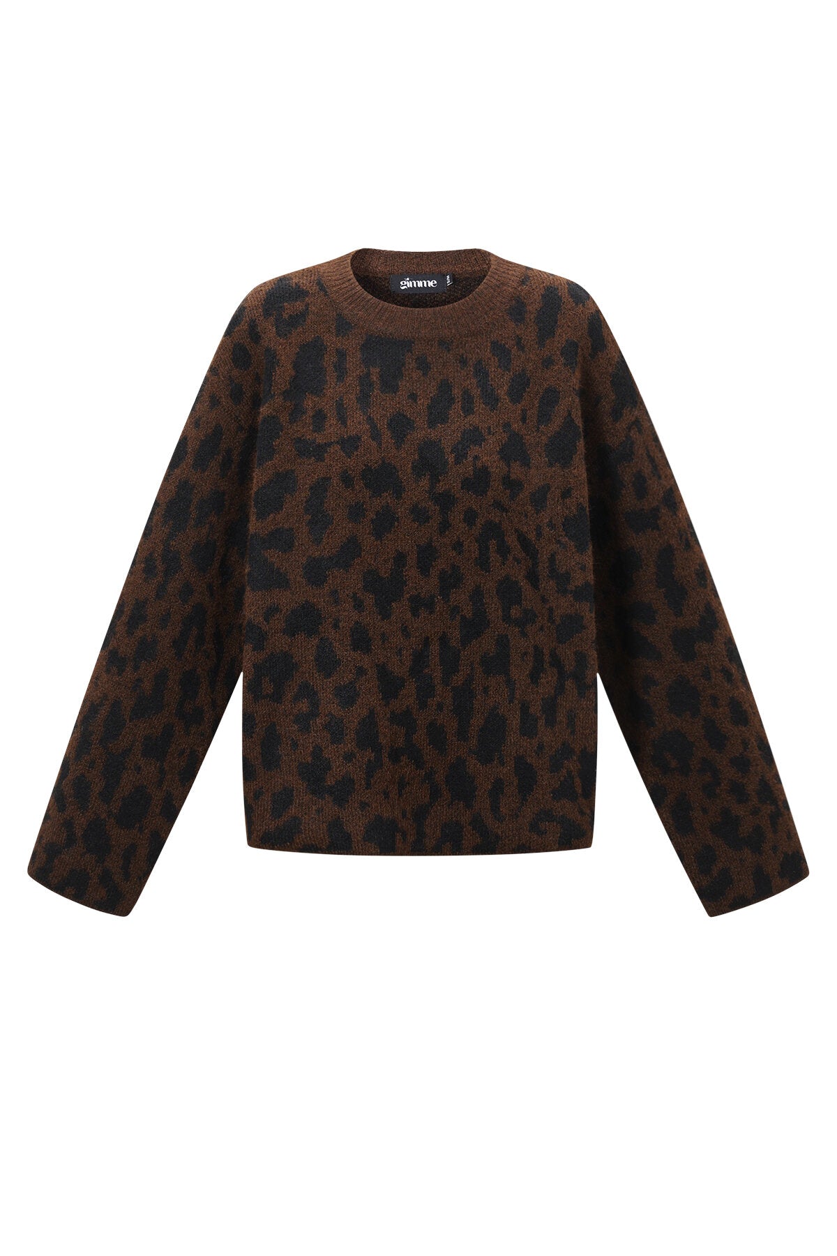 Stylish Leopard Print Knit Sweater for Fall/Winter