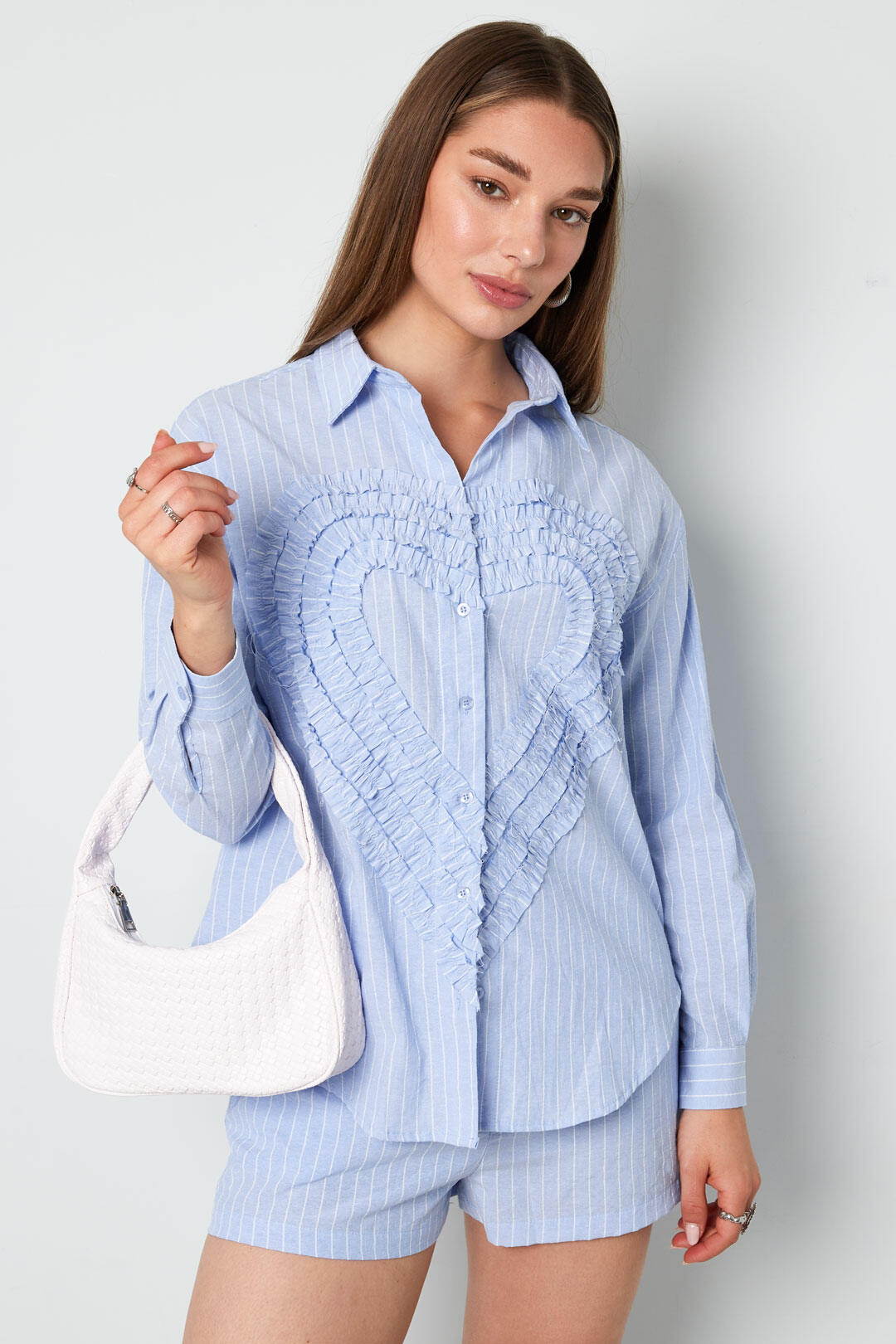 Elegant Cotton Striped Blouse for Spring/Summer
