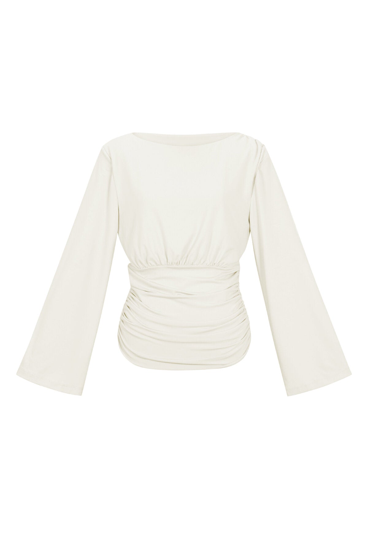 Polyester Fiber (Polyester) Long Sleeve Tops Solid Color Elegant All Fit  Clothes