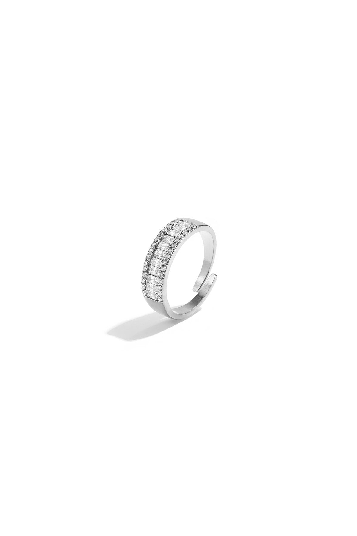 Elegant Adjustable Rhinestone Minimalist Ring