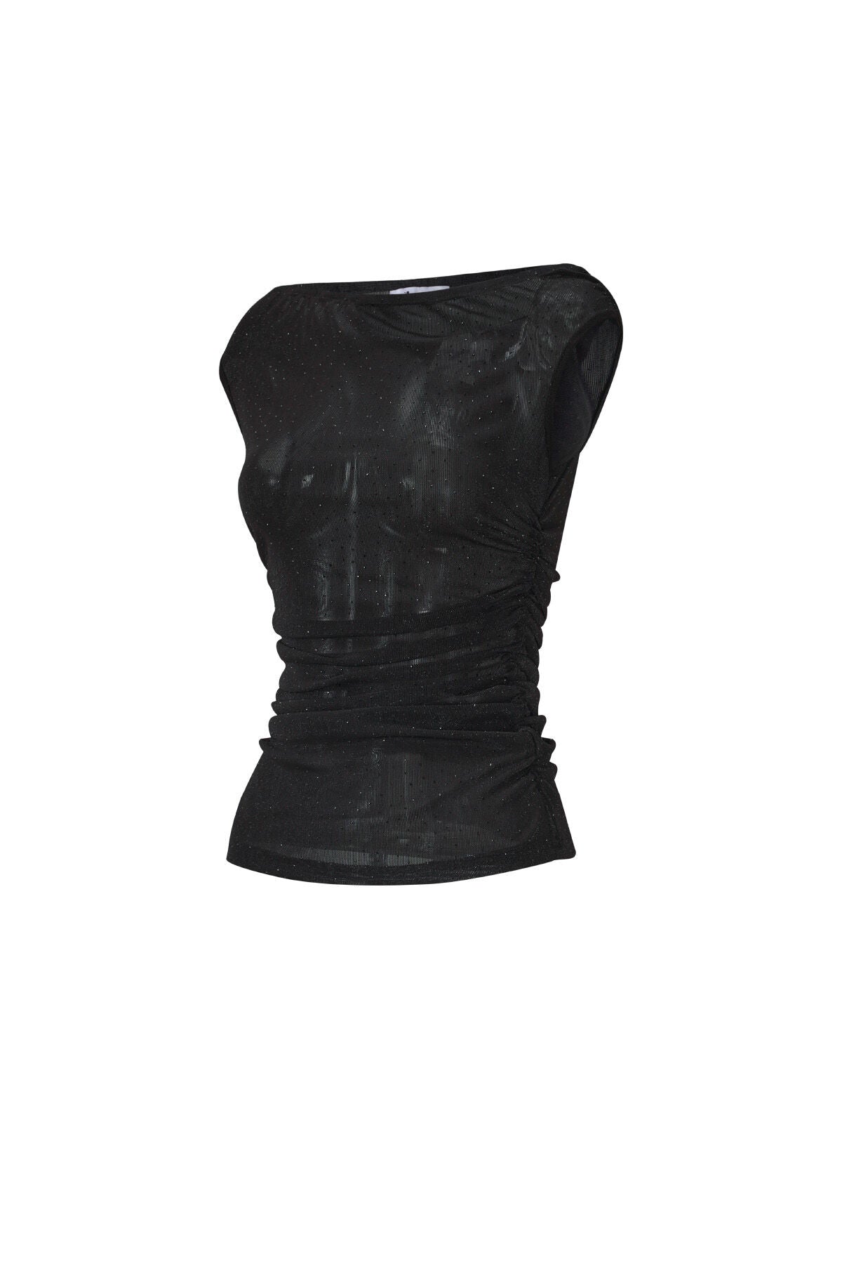Elegant Sheer Pink Sleeveless Top for Spring/Summer