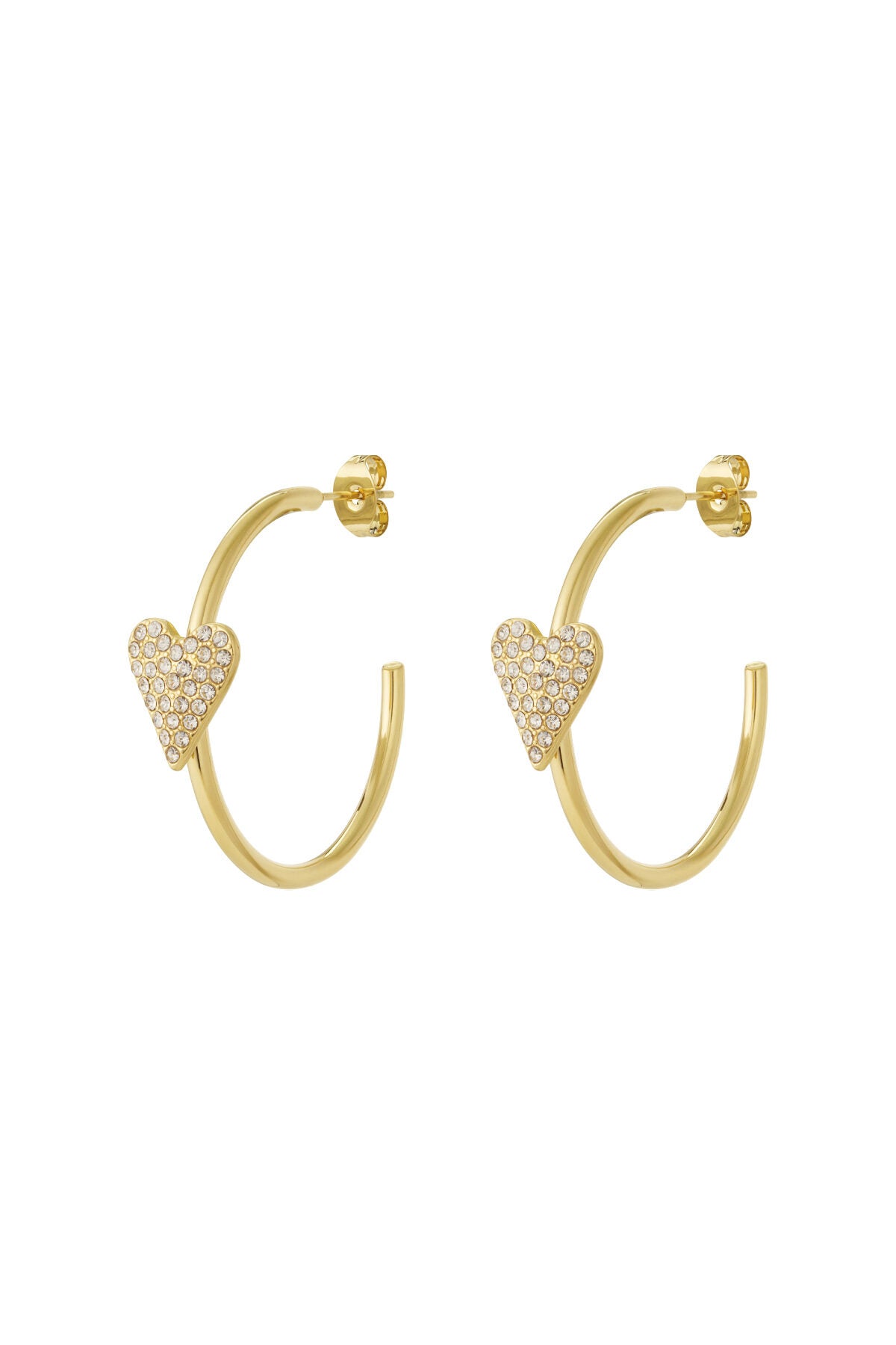 Elegant Heart Shaped Hoop Earrings - All Day Glam