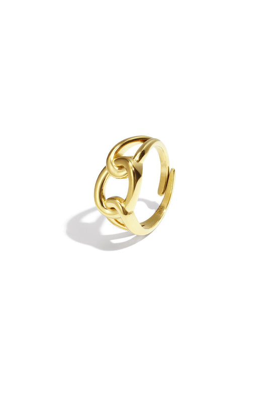 Elegant Minimalist Adjustable Ring - Silver & Gold