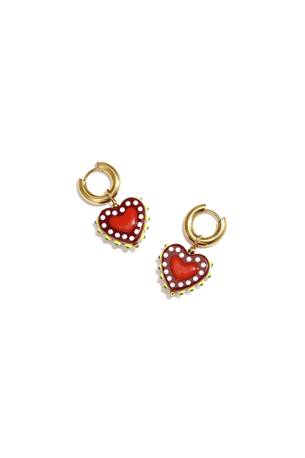 Charming Pink & Red Heart Beads Earrings for Women