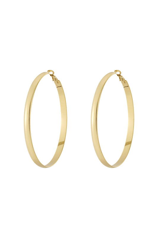 Stylish Stainless Steel Hoop Earrings - All Fit, Simple & Casual