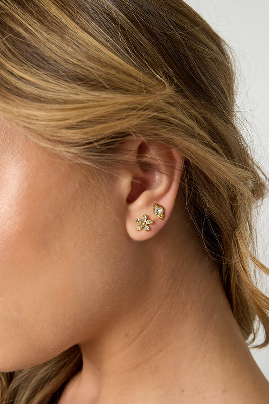 Elegant Mini Rhinestone Stud Earrings for Daily Wear