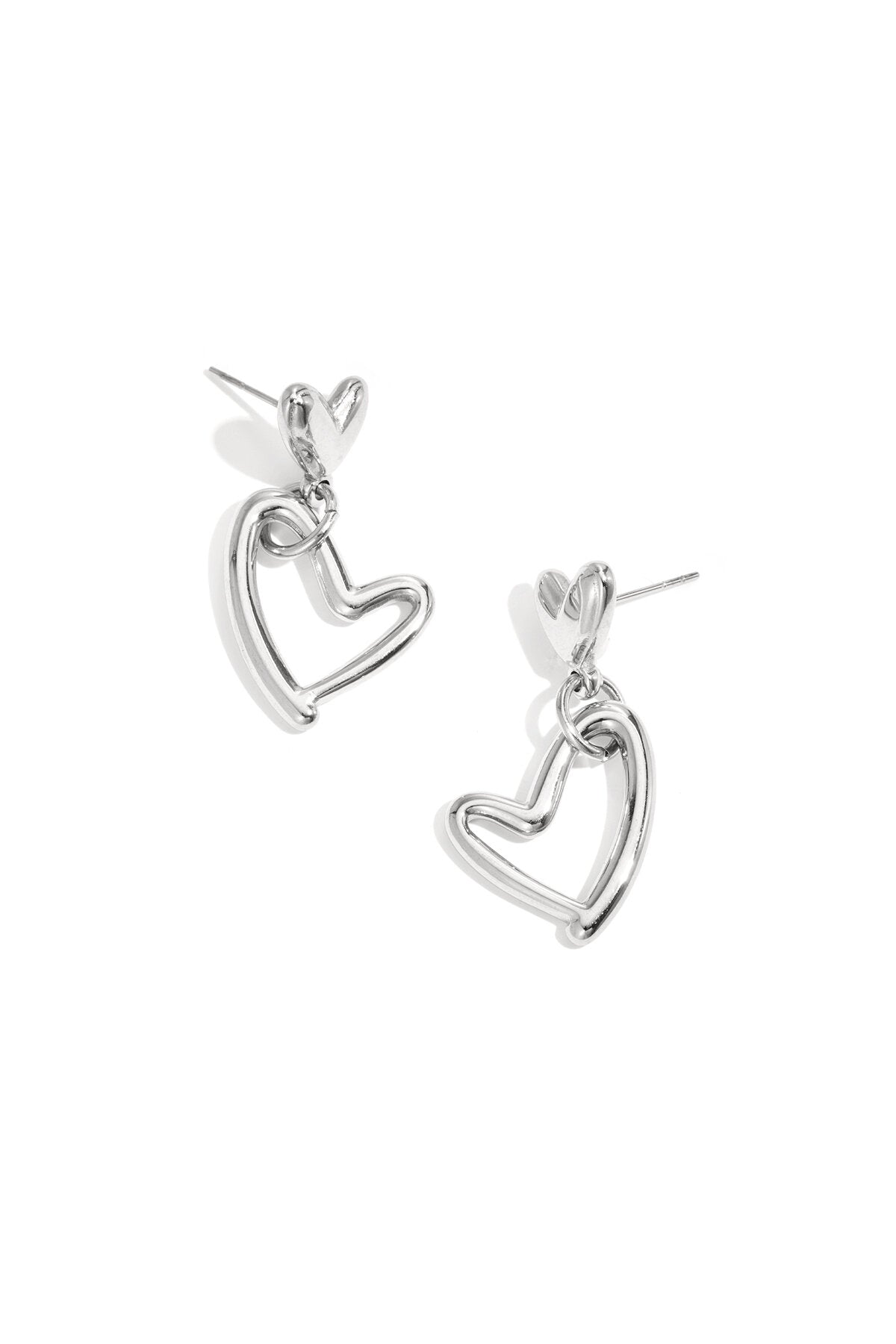 Elegant Heart-Shaped Drop Earrings for Women