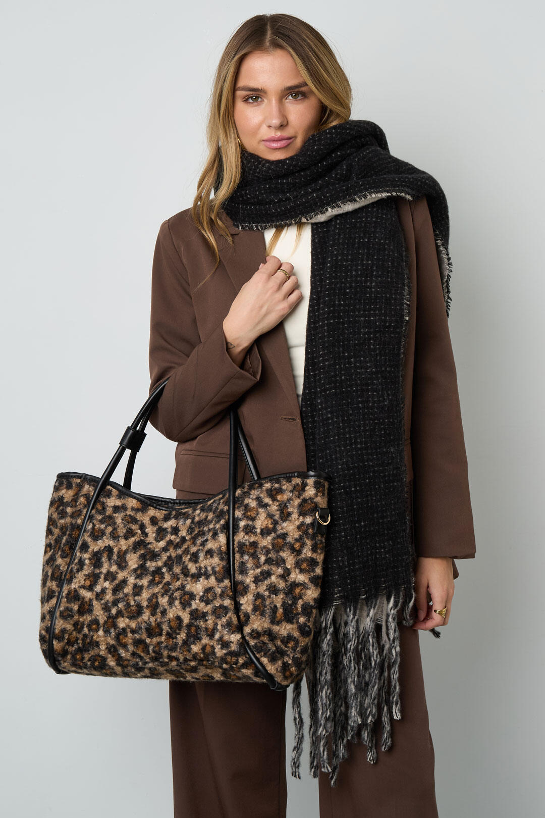 Chic Cotton Tote Bag for Women - Fall/Winter Essential