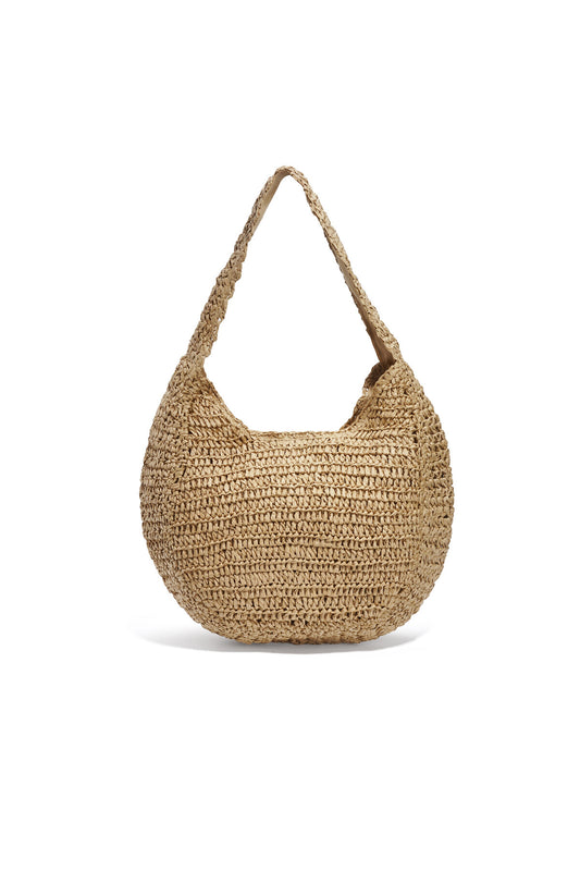 Elegant Round Straw Beach Bag for Women