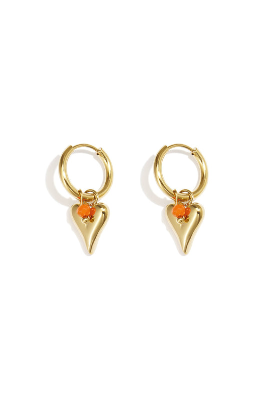 Elegant Heart-Shaped Drop Earrings for Spring/Summer