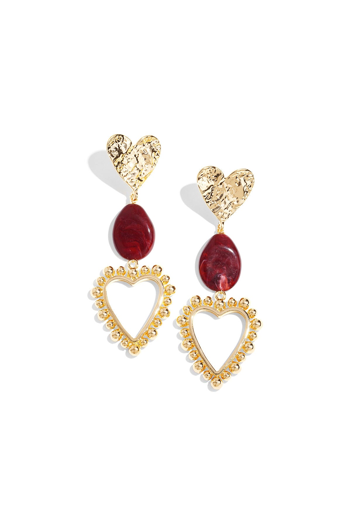 Chic Heart Dangle Earrings for Fall
