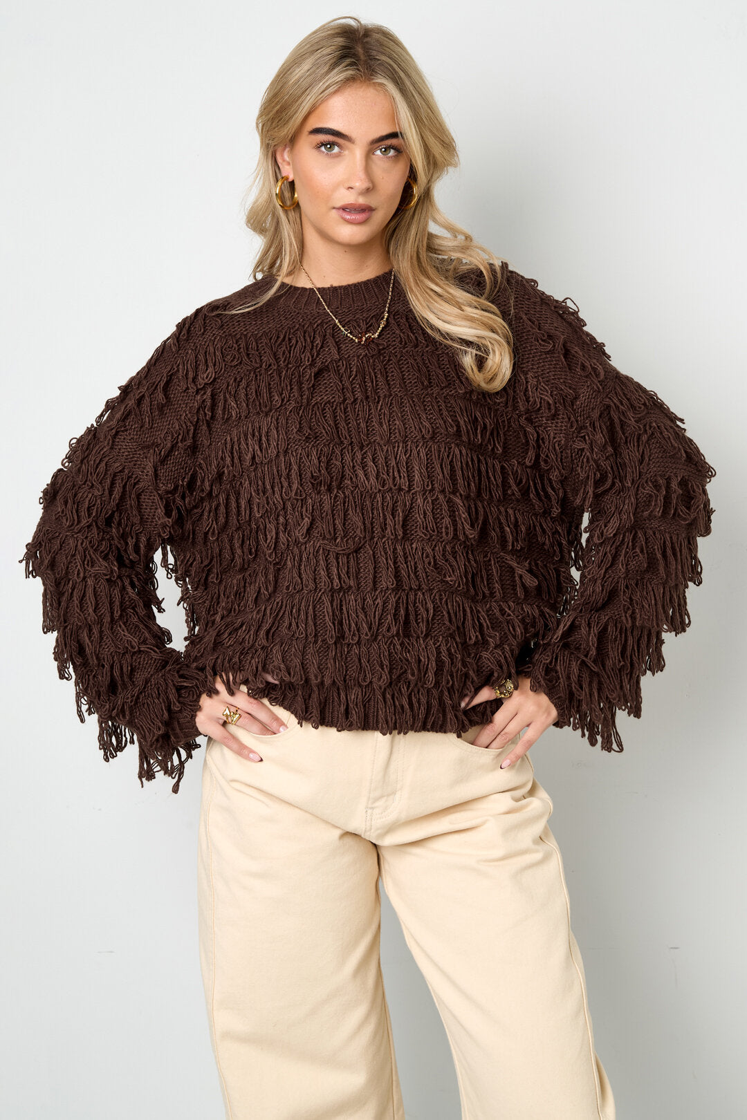 Soft Acrylic Knit Sweater for Cozy Fall/Winter