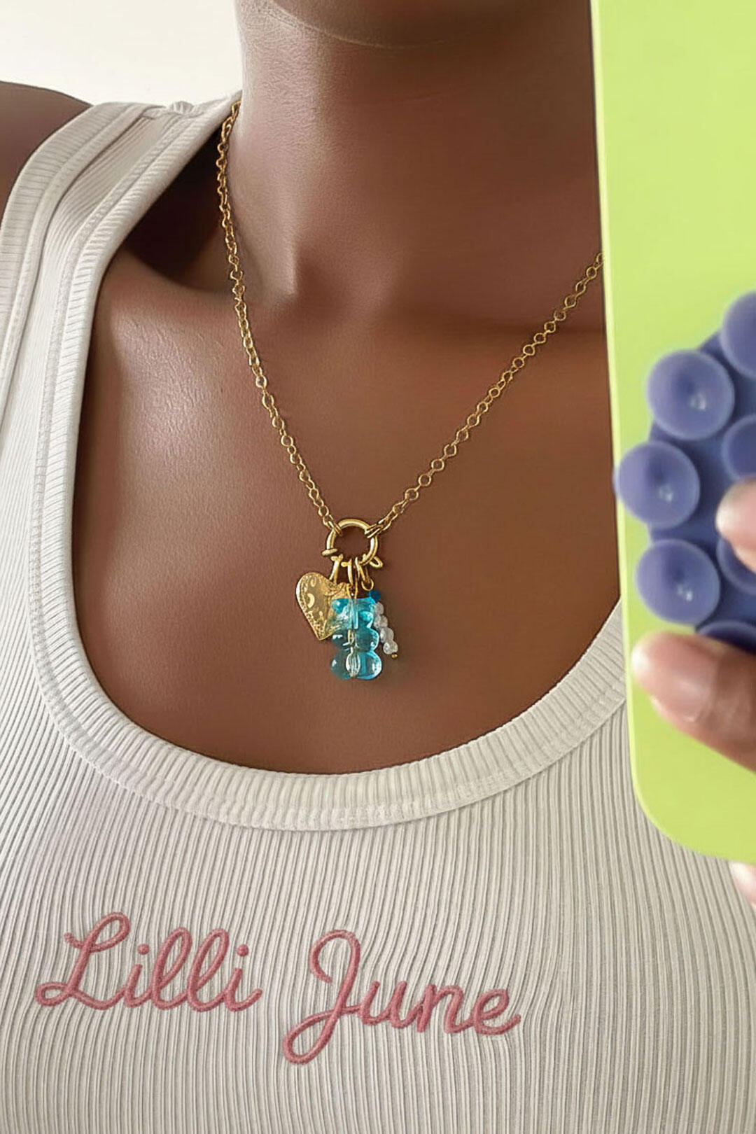 Elegant 14K Gold Plated Heart Necklace