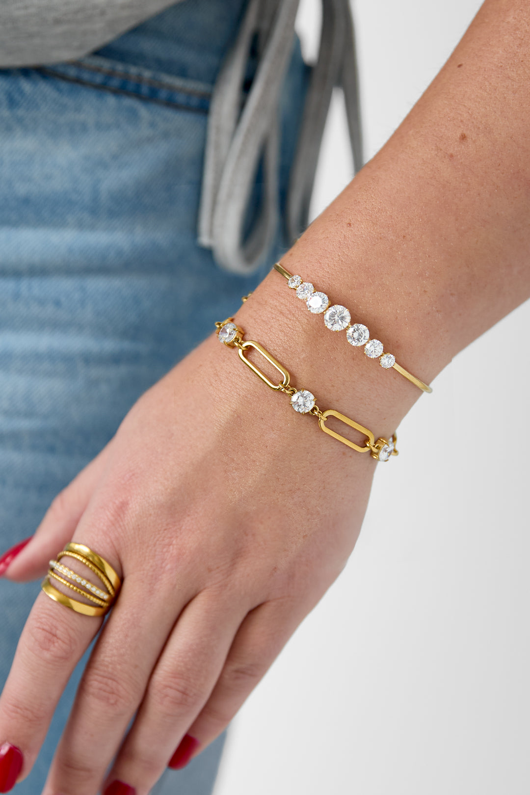 Bedelarmbanden van roestvrij staal, Circle Simple Daily Simple-serie, damessieraden