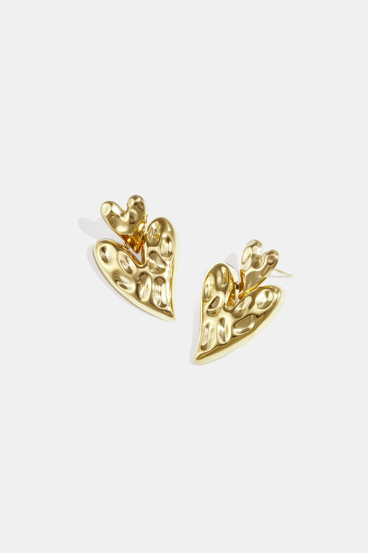 Elegant Heart Drop Earrings for Everyday Glamour