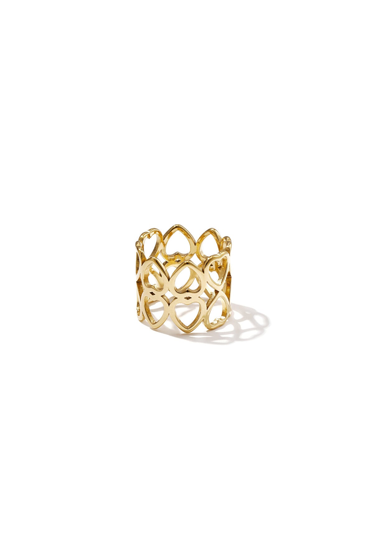 Elegant Gold Heart Silk Scarf Clip for Women