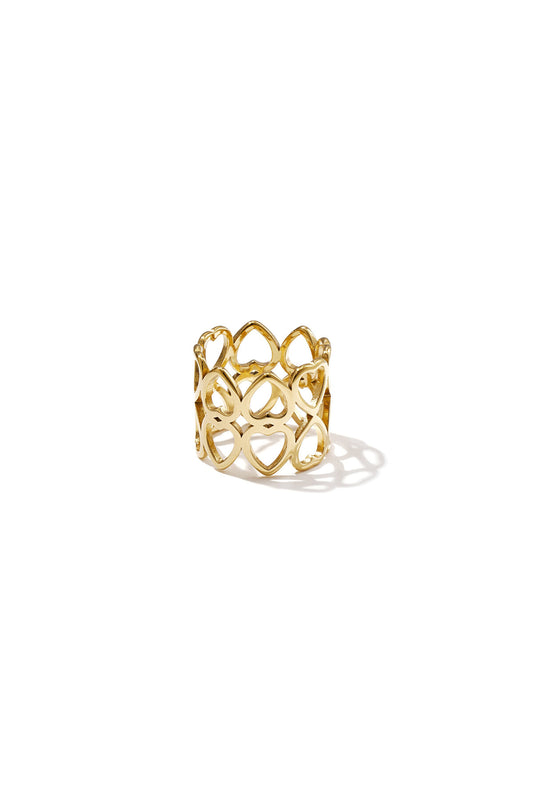 Elegant Gold Heart Silk Scarf Clip for Women