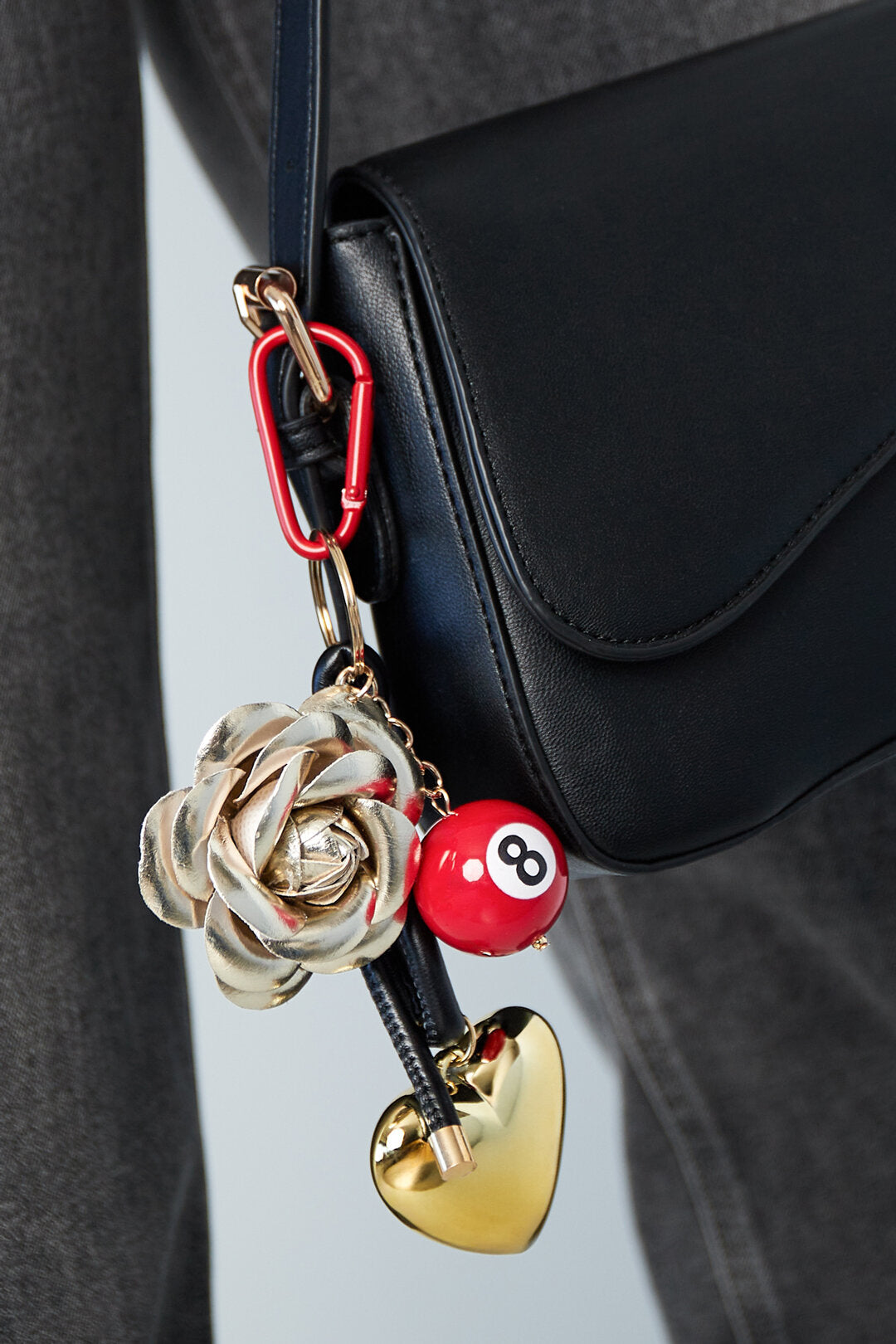 Chic Red Alloy Bag Charm for Fashion Lovers