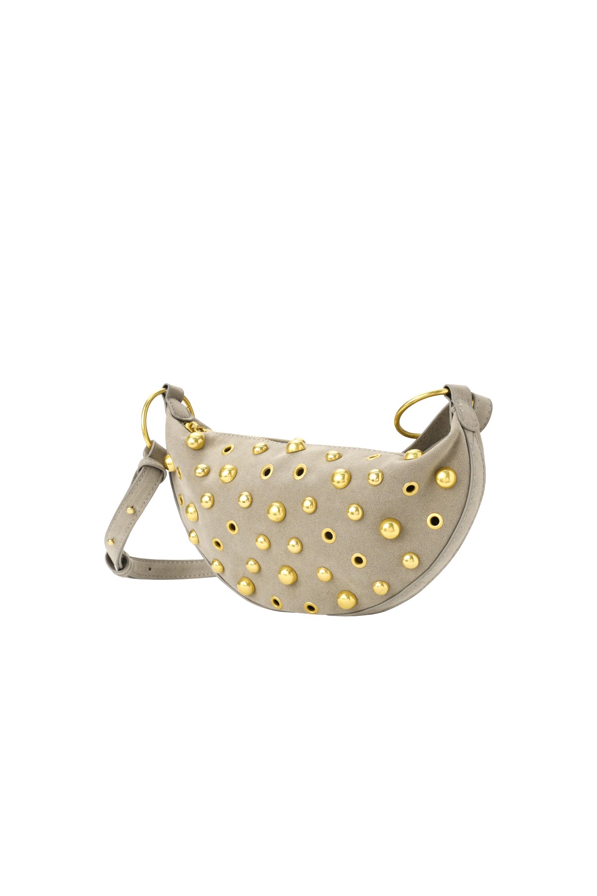 Chic Rivet Grey & Brown Shoulder Bag for Women