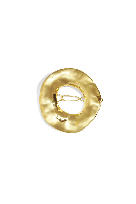 Stylish Gold Circle Brooch - Perfect for Everyday Wear