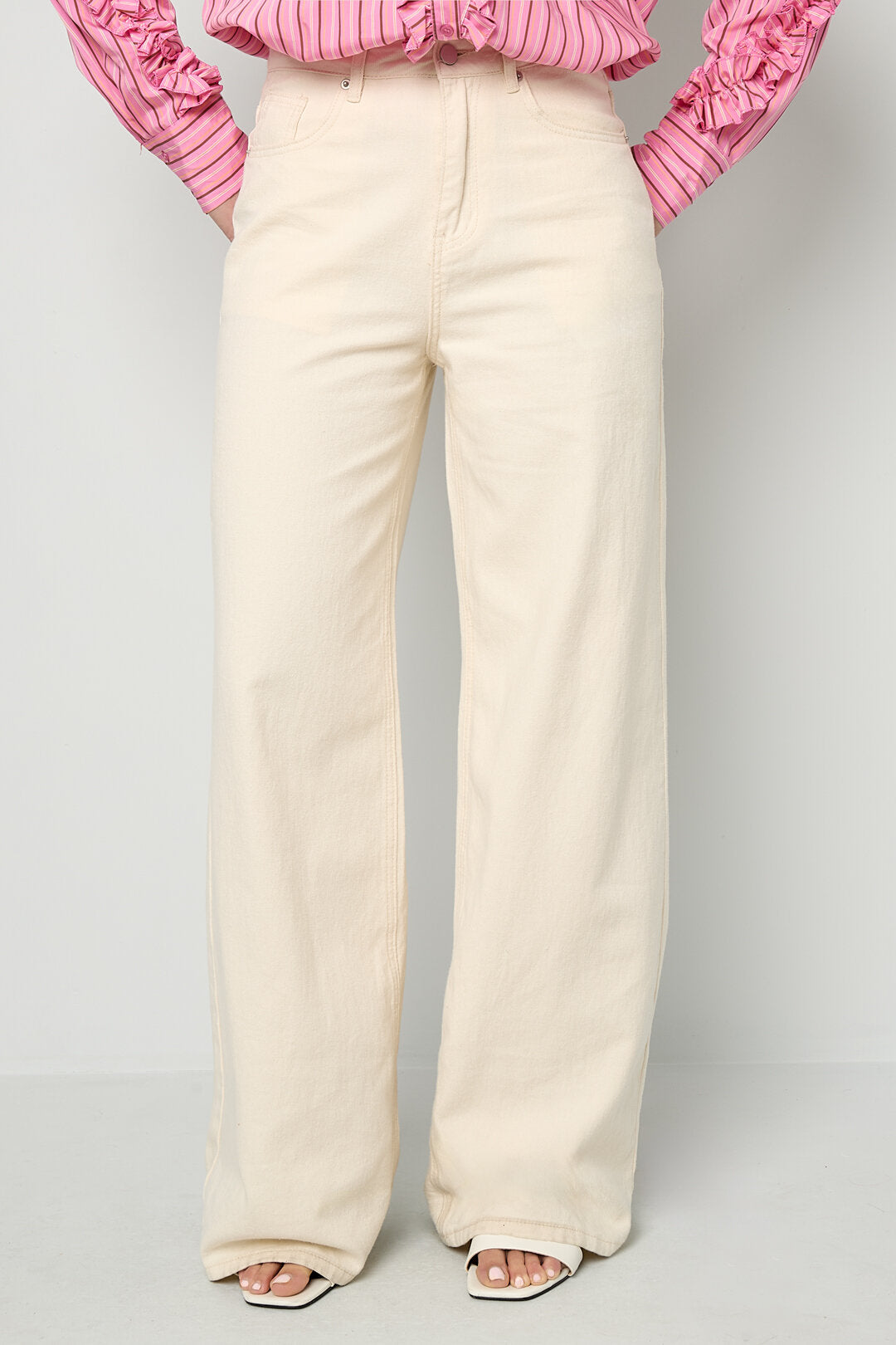 Gimme Wide Leg Cotton Denim Pants for Spring/Summer