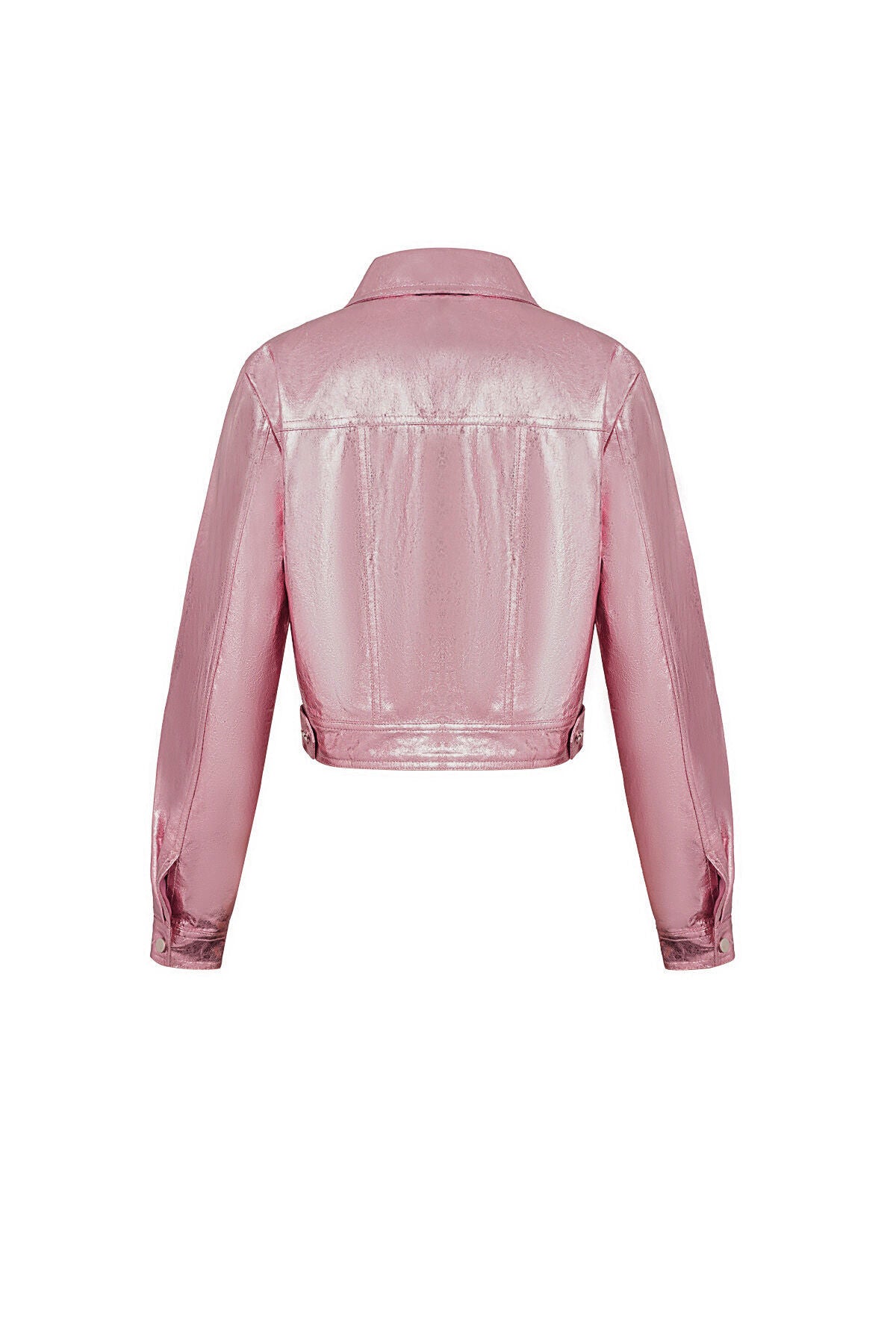 Stylish Pink PU Jacket for Women
