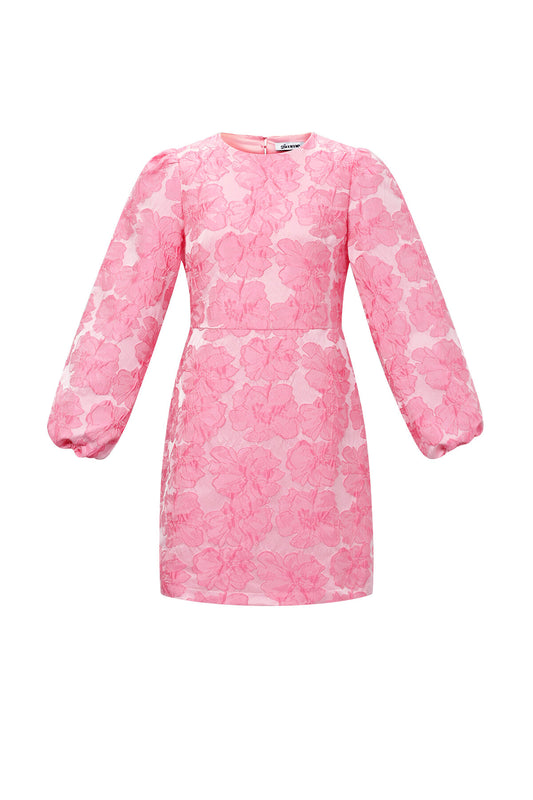 Elegant Pink Floral Mini Dress for Spring/Summer
