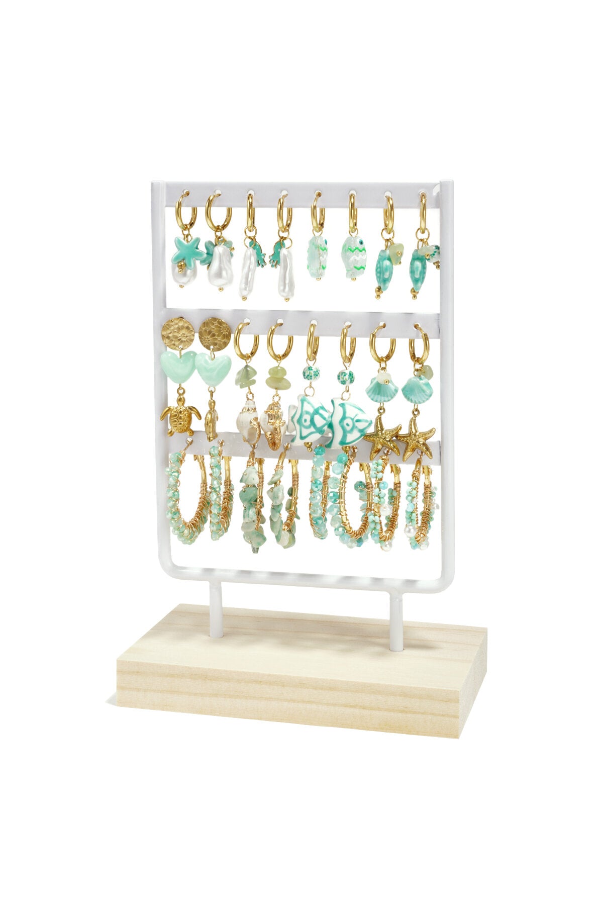 Ocean oorbellenset met schelpdetails