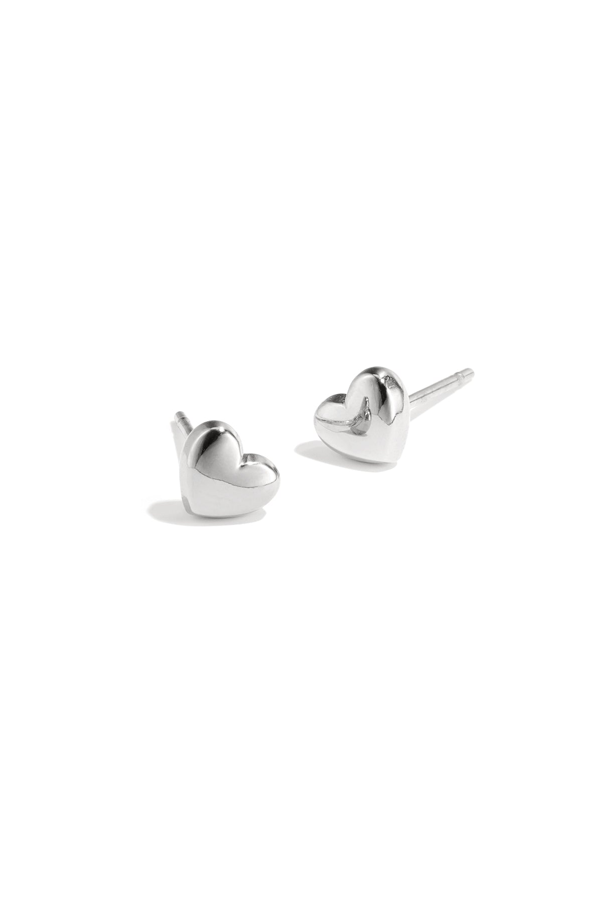 Chic Heart Shaped Stainless Steel Stud Earrings