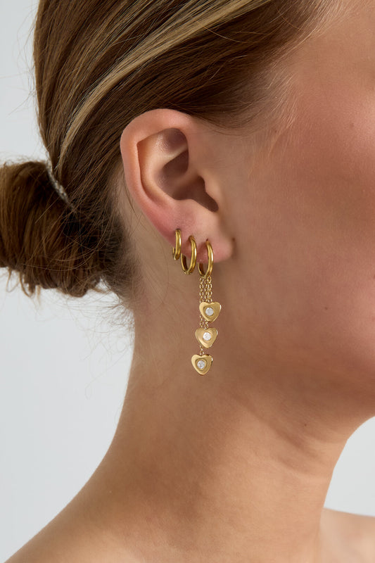 Stylish Heart Dangle Earrings for Everyday Wear