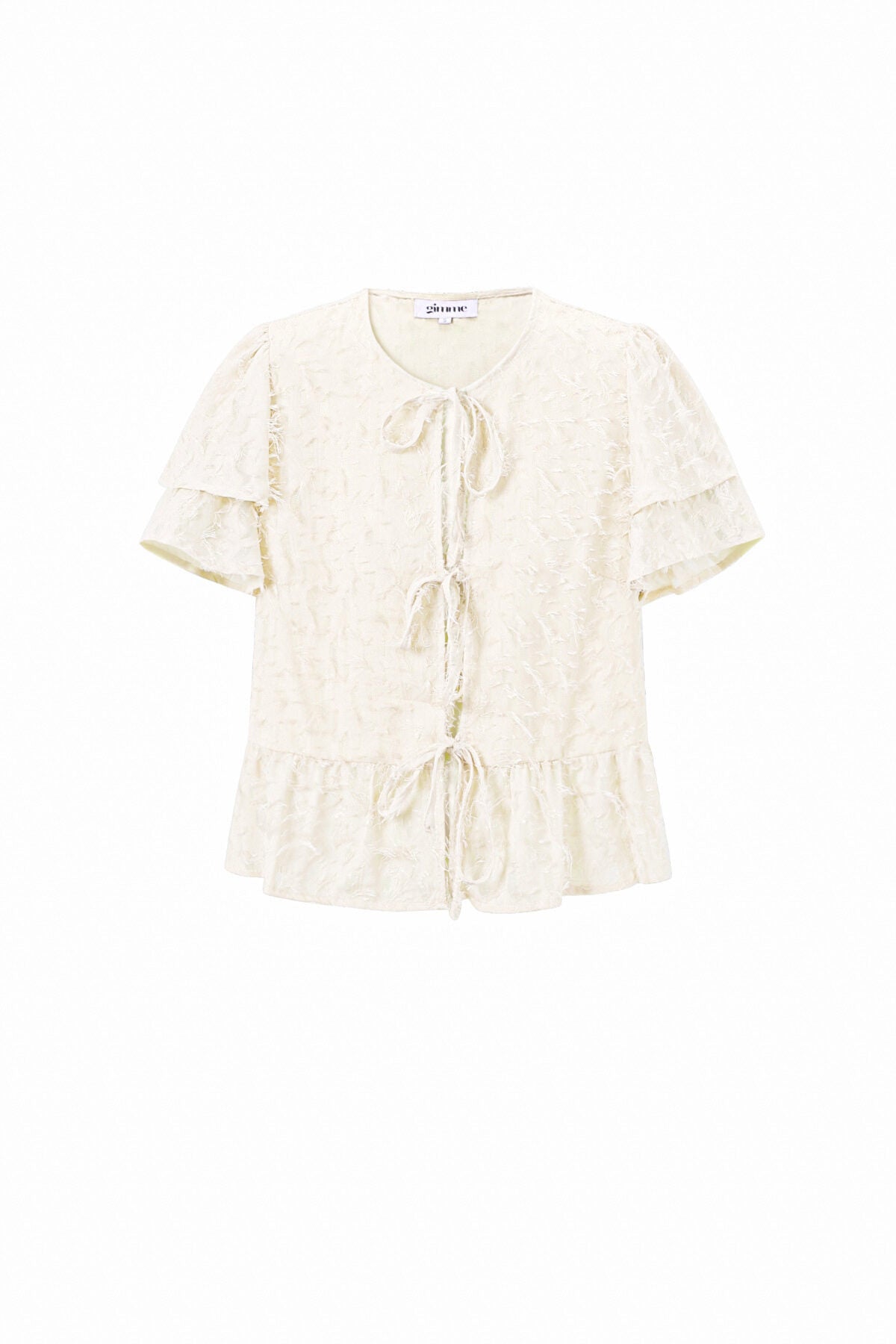 Elegant Tie-Up Short Sleeve Top for Spring/Summer