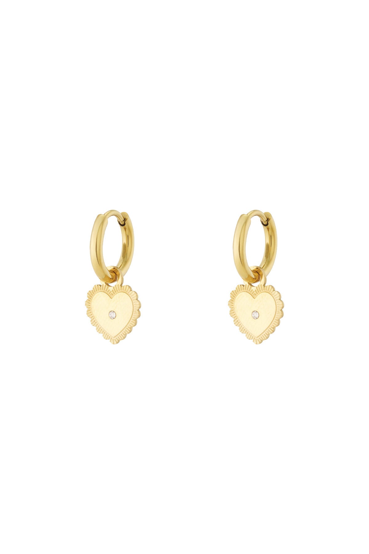 Elegant Rhinestone Heart Drop Earrings for Women