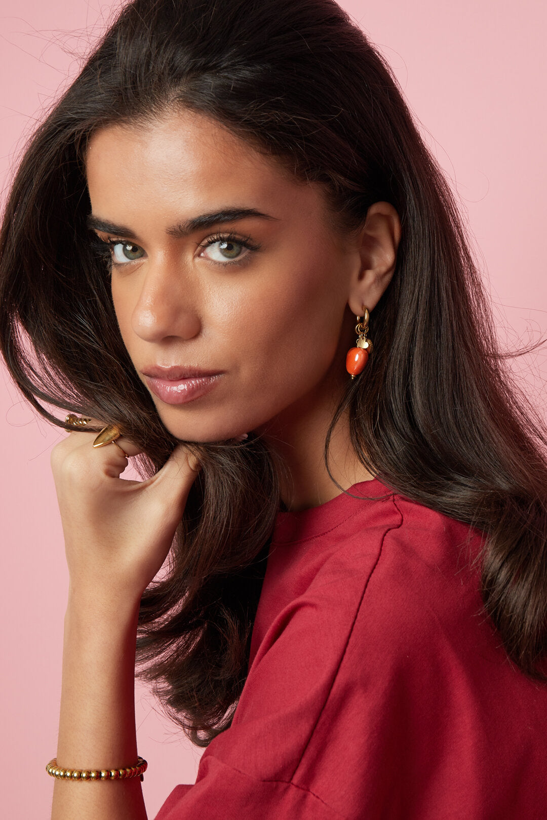 Elegant Heart-Shaped Drop Earrings for Valentine's Day