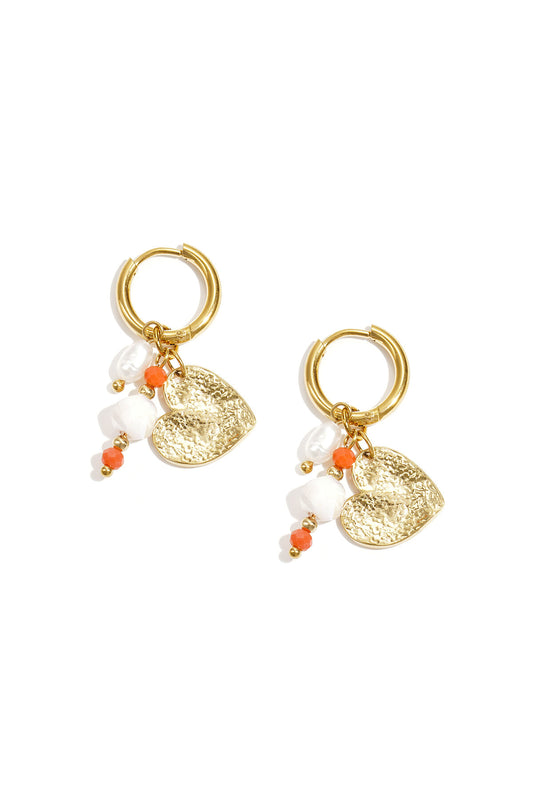 Stylish Heart-Shaped Beads Earrings for Women