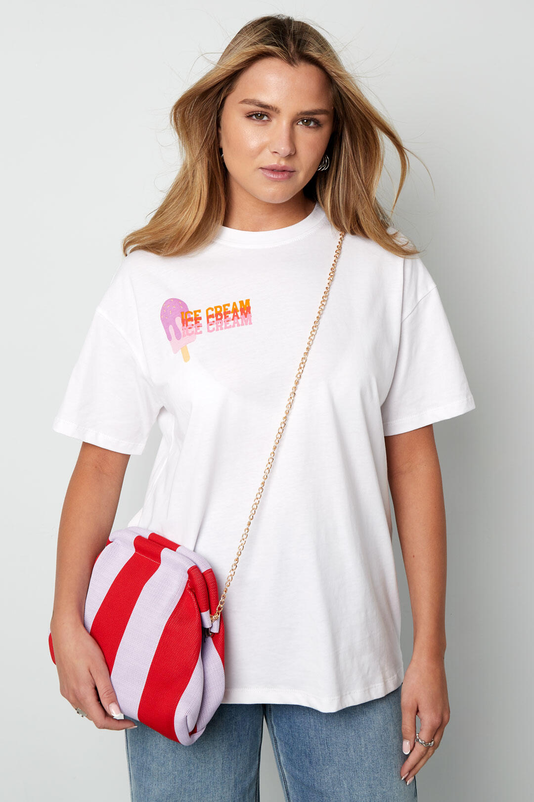 Chic Cotton Half-moon Crossbody Bag for Daily Wear