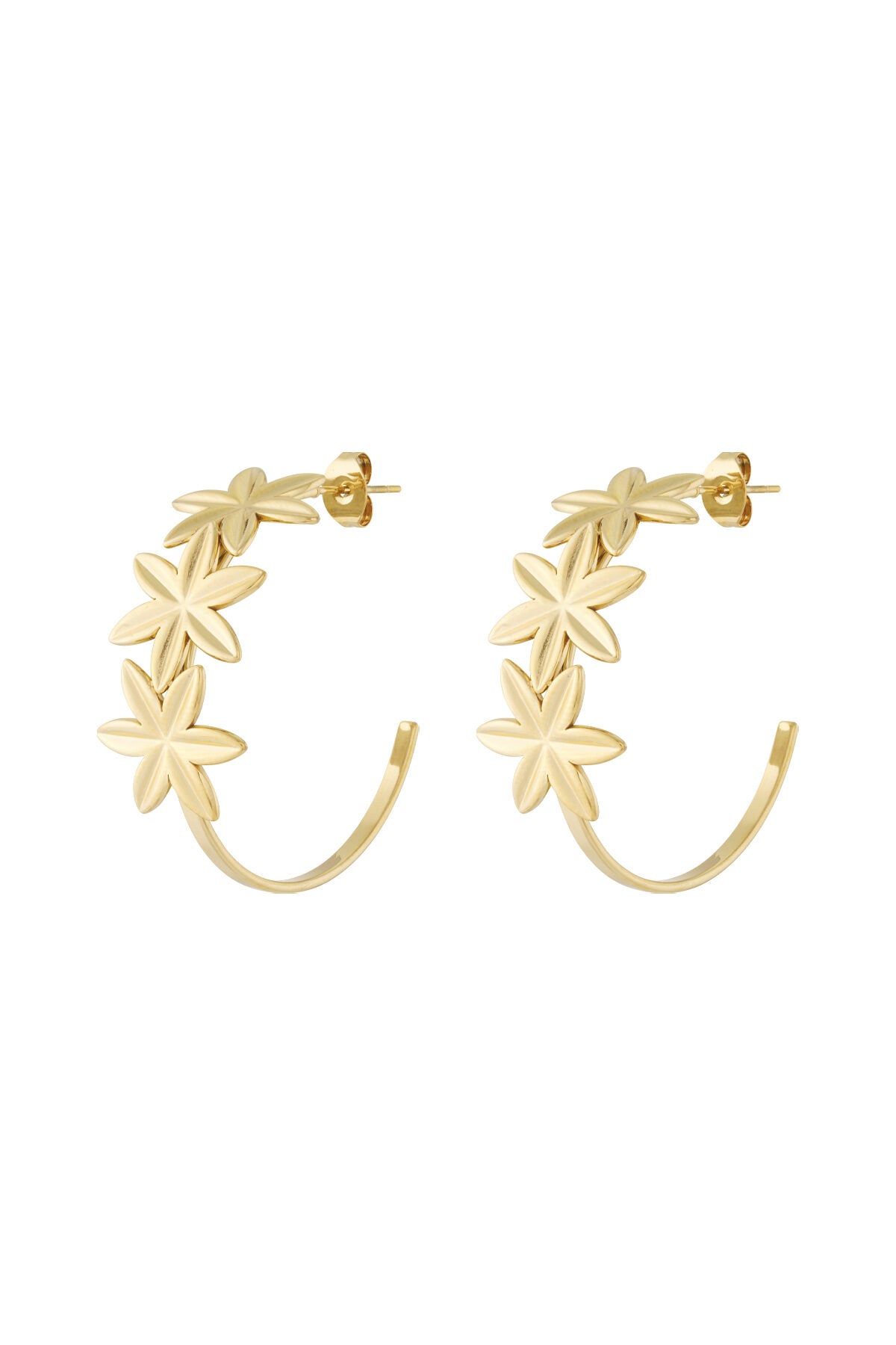 Elegant Flower Hoop Earrings for Spring/Summer