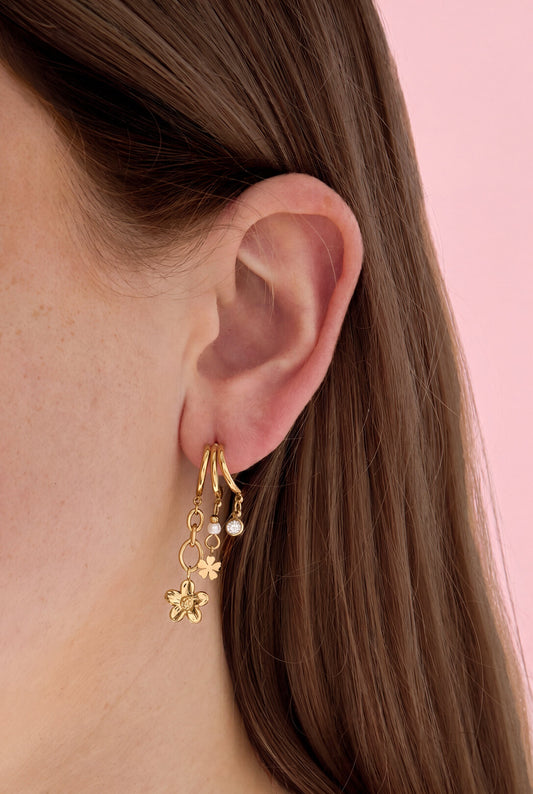 Elegant Sea Shell Drop Earrings in Silver & Gold