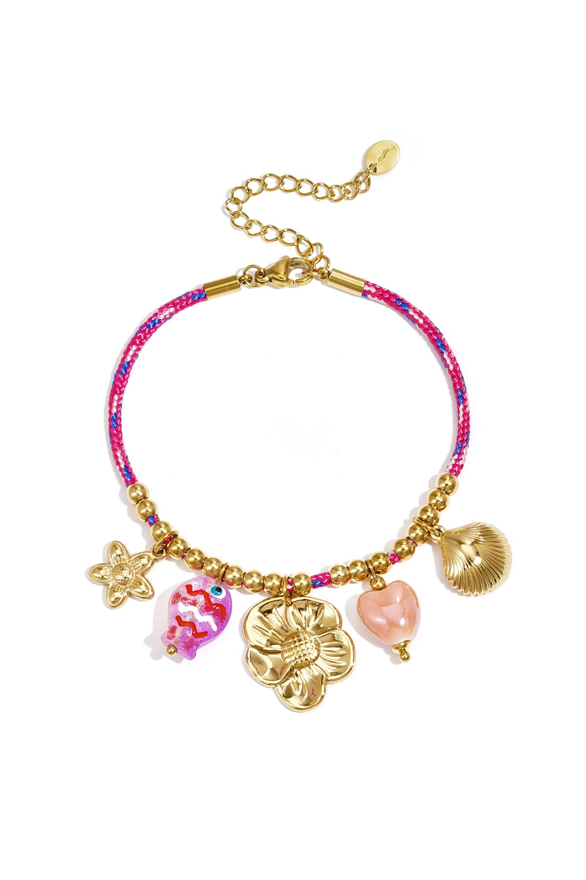 Elegant Rose Red Braided Bracelet for Spring/Summer