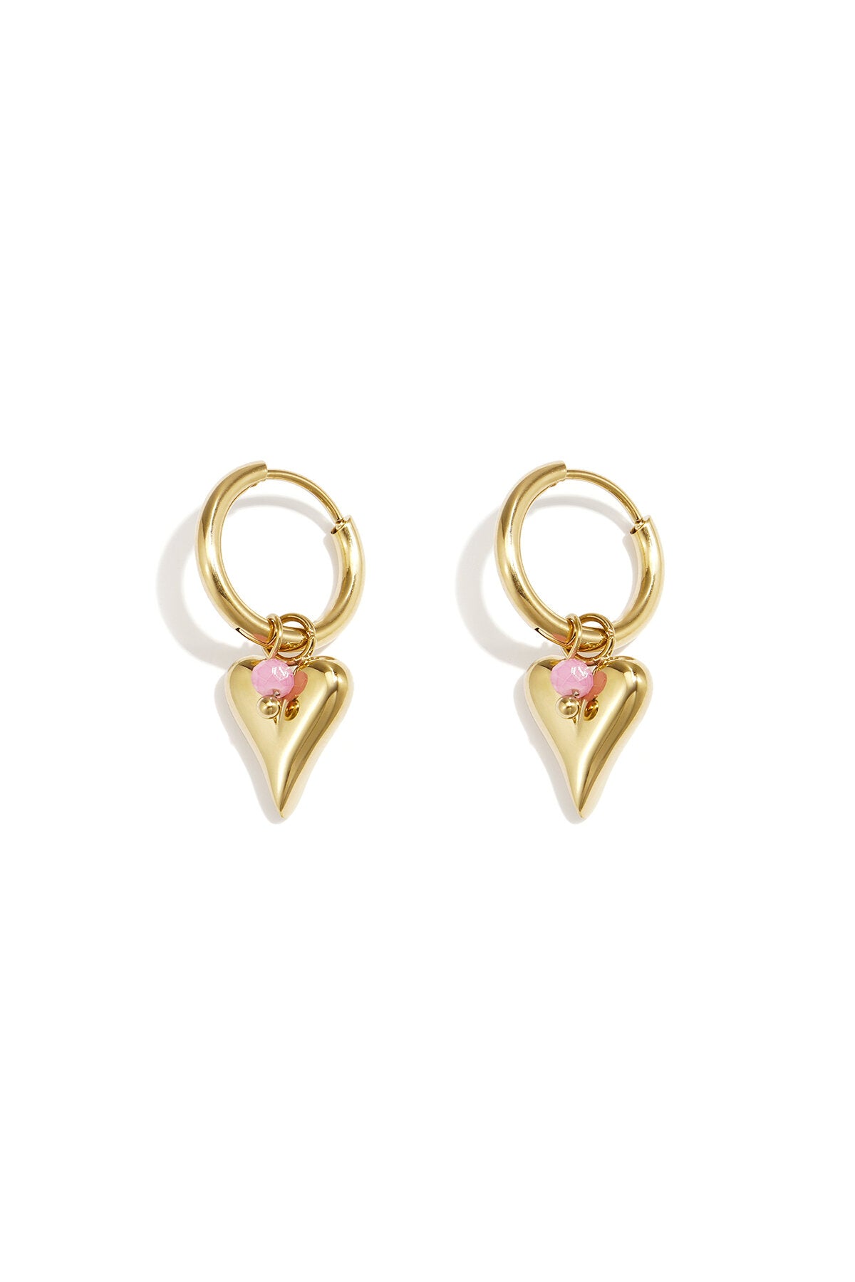 Elegant Heart-Shaped Drop Earrings for Spring/Summer