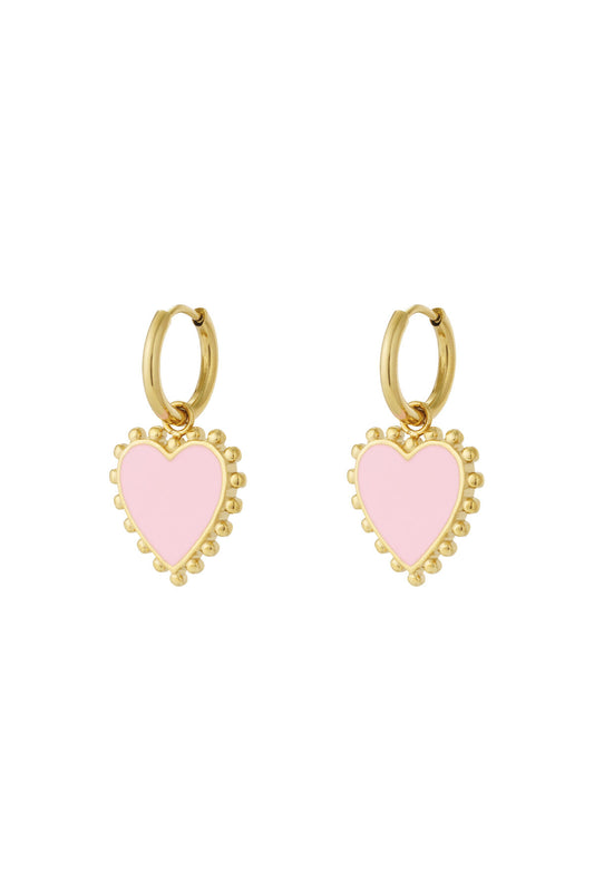 Charming Heart-Shaped Drop Earrings for Spring