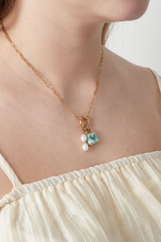Elegant 14K Gold Plated Heart Necklace for Daily Wear
