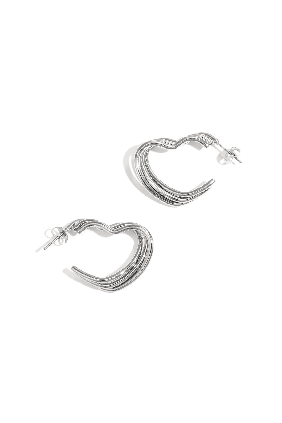 Stylish Heart Hoop Earrings for Everyday Wear
