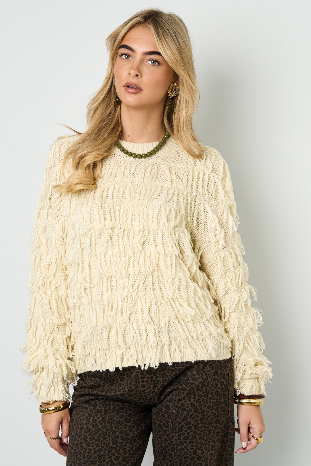 Soft Acrylic Knit Sweater for Cozy Fall/Winter