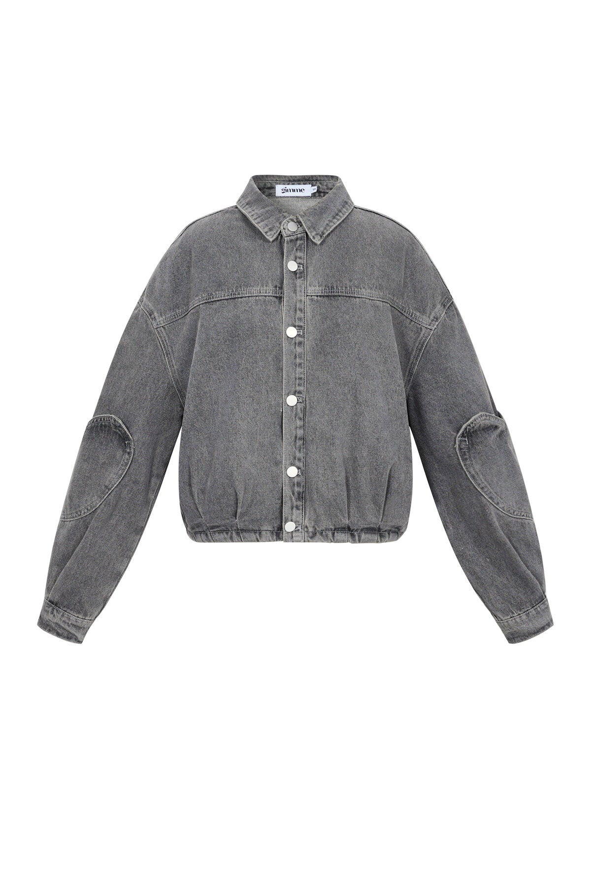 Gimme Grey & Pink Denim Jacket Set for All Fits