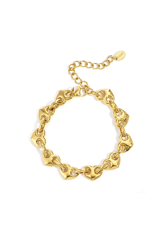 Stylish Gold Stainless Steel Chain Bracelet for Women