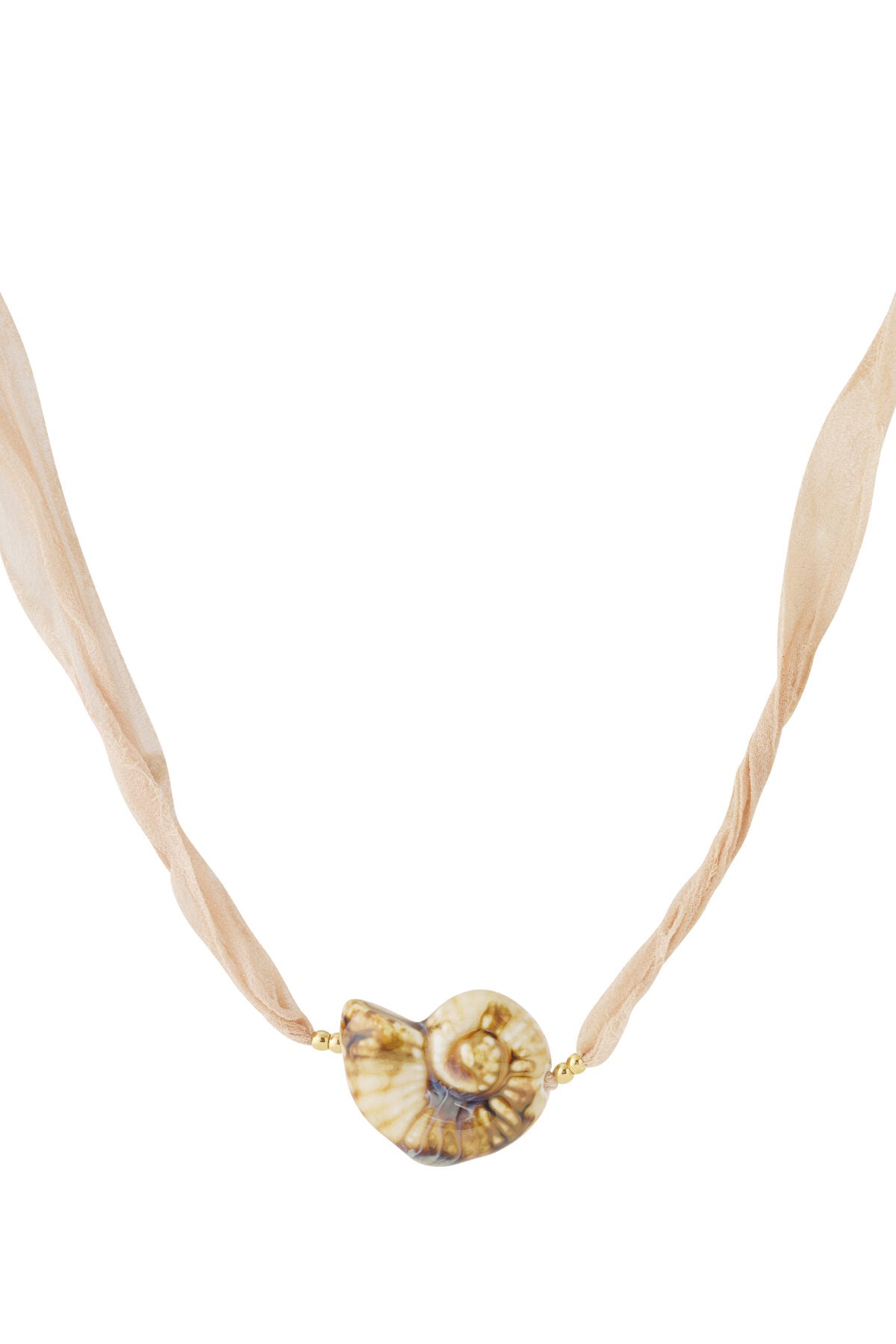 Elegant Apricot Braided Necklace for Spring/Summer