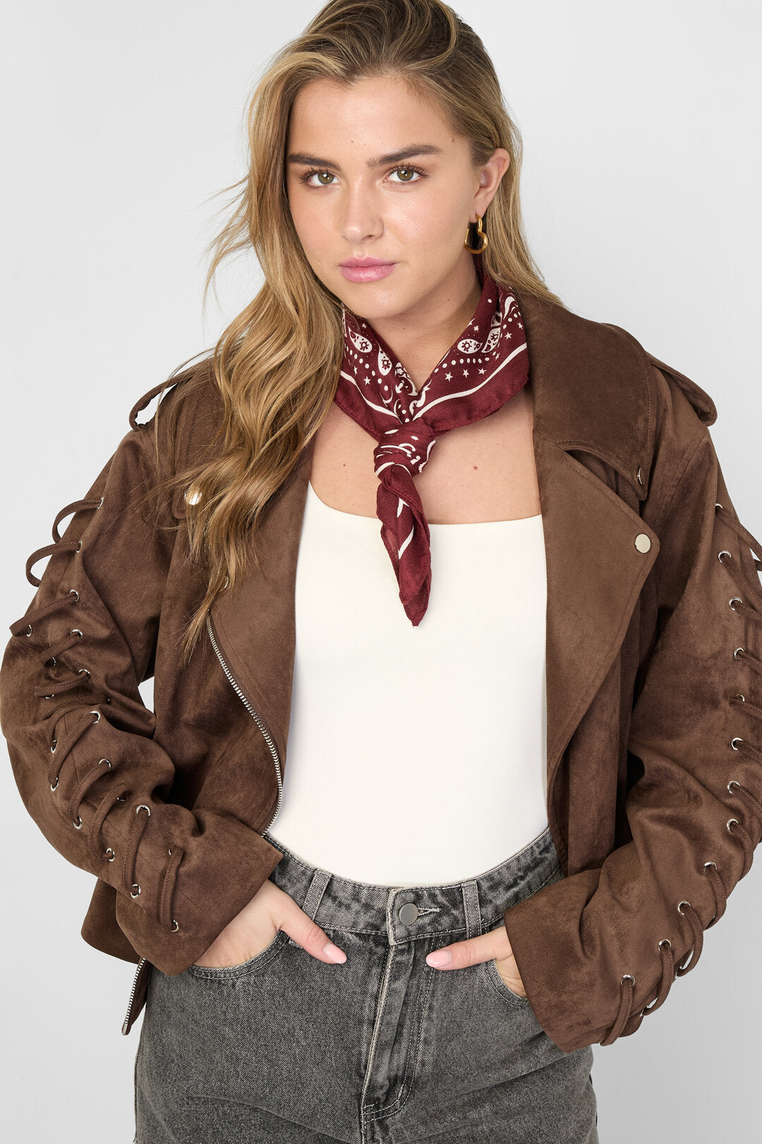 Elegant Crimson Winter Scarf for Women